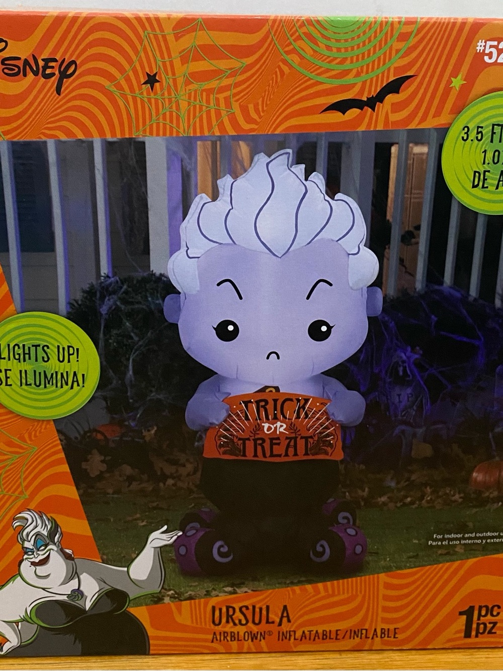 Disney Ursula Purple and Black Kids Halloween Inflatable Brand NEW